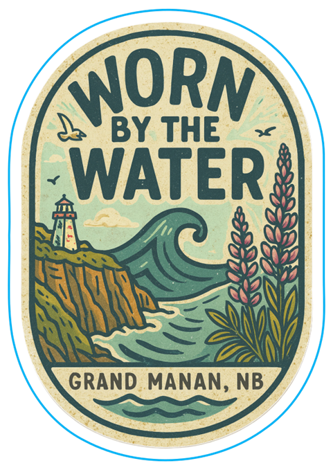 Worn By The Water Wave Sticker